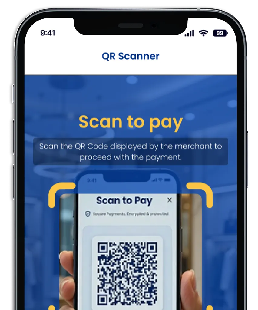 شاشة ماسح رمز QR في تطبيق SoukPay