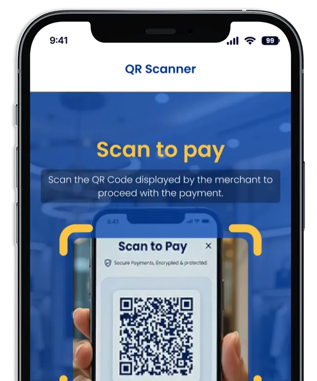 شاشة ماسح رمز QR في تطبيق SoukPay